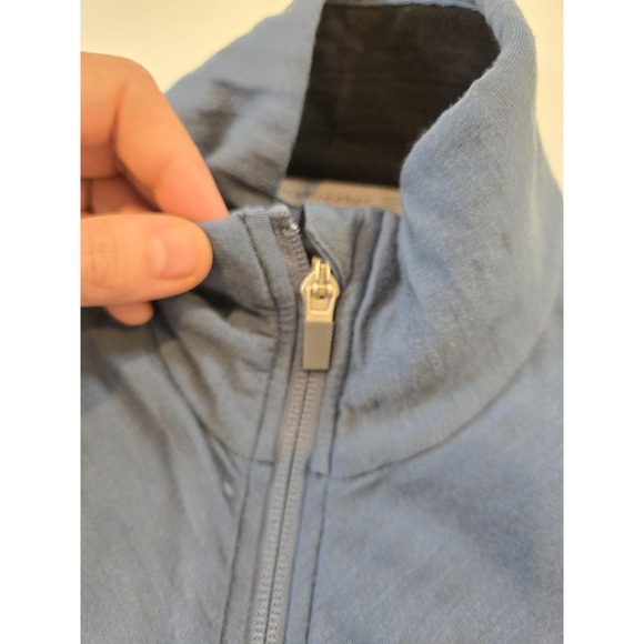Icebreaker Jacket Womens Large Blue Full Zip Merino Wool Thumbholes Mock Neck - Picture 6 of 12